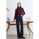 betu Baitu French retro soft waxy sweater women's pullover 2024 winter new round neck purple sweater