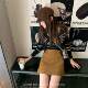 aaaaxbbb Sunset Barcelona three-color big pocket short skirt Korean style versatile temperament A-line skirt