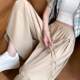 GL Maria Mon pants and skirts for women 2025 new summer thin cropped pants pear-shaped body small casual pants
