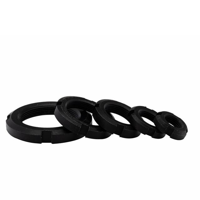 Round nut national standard lock nut slotted stop screw nut four slots and cap m10m12m16m20-m200