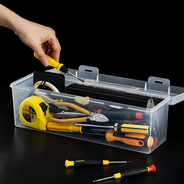 Screw storage box Plastic hardware parts box Small screw expansion screw nut thickening tool storage box rectangular