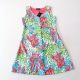 New summer products for women's mid-length vest floral dress with round neck pullover loose micro-stretch fashion A-line skirt F5