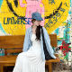 2024 summer new white skirt for women with high waist slim A-line long skirt French temperament small umbrella skirt