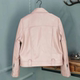 Haining 2025 spring new genuine leather sheepskin leather jacket for women's neck pink short jacket makes you look slim