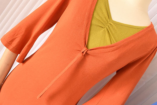 AQ28 Dudu Cat Foreign Trade Spring and Summer New Summer Sleeping Sleeping Dress Women's Slim Slim Mid -length V -neck
