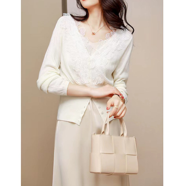 Getadme-European long cashmere cardigan female autumn and winter new over-the-knee slimming thickened wool coat knitted sweater
