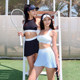 ABMY Summer Sea Salt Anti -Anti -light Tennis pleated skirt hot girl is all -matched irregular A -line skirt
