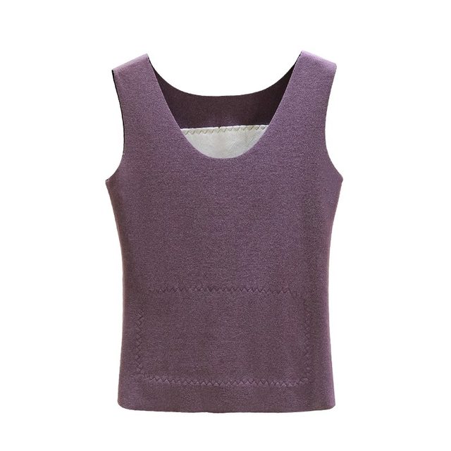 German velvetless vest female in autumn and winter, thick heating camisole, double -sided and hot cotton cotton, wearing bottom shirt