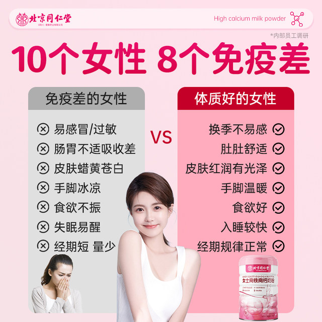 Women's milk powder, high calcium, high-speed rail, adult immunity, iron and blood supplement, anemia, women's improvement official flagship store enhancement