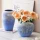 Jingdezhen new Chinese style Zen simple ceramic vase with flowers and dried flowers ornaments entrance home living room decorations