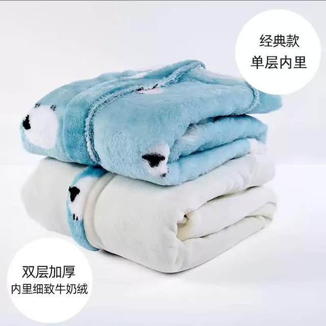 Baby sleeping bag, children's winter coral velvet pajamas, spring and autumn children, newborn babies, split-legged anti-kicking quilt artifact