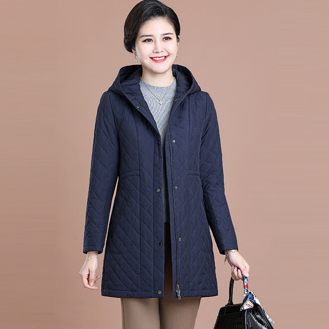 Middle-aged and elderly people's autumn and winter clothes, women's cotton jacket, elderly fat mothers, cotton clothes, jacket, plus size 50 years old, 60 years old