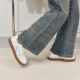 Masuism 2025 new ins trendy casual flat shoes for women's summer versatile sports white shoes and moral training shoes
