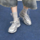 Masuji 2025 autumn new mesh breathable sports shoes fashionable and versatile dad shoes light casual shoes