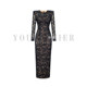 Original design of haute couture lace spring feminine temperament elegant high waist slimming dress
