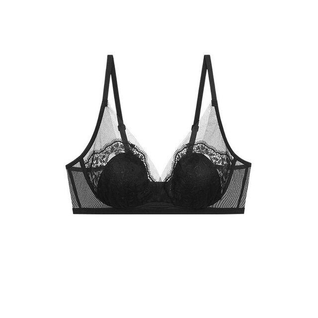 
Rococo Silk Rococo Sexy Lace French Lingerie Women's Thin Rabbit Ear Cup Bra Mulberry Silk Lip Set