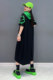 2025 summer new women's dress hooded printed spliced ​​midi skirt loose large size casual and fashionable slim