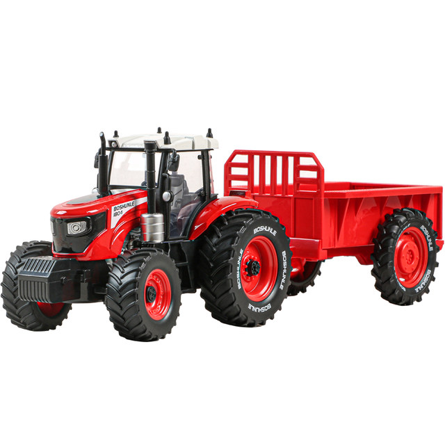 Tractor toy model children's alloy farmer car engineering transporter farm trailer farm truck car man