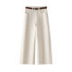 Denning original color high elastic jeans nine-point straight trousers
