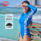 Speedo/Su Bitao Naohai series slimming and long-sleeved sun protection beach surfing casual one-piece swimsuit for women