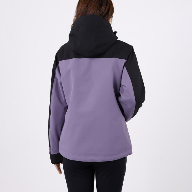 Autumn and winter mother's clothing plus velvet liner detachable two-piece set women's three-in-one jacket middle-aged and elderly thick windbreaker