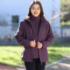 Fashionable and fashionable mother autumn and winter jacket with velvet inner liner warm three-in-one windbreaker on two-piece purple
