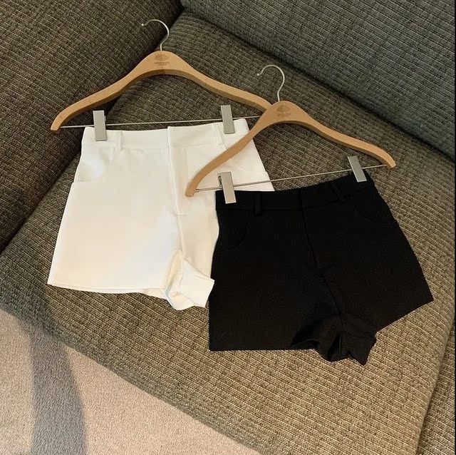 Suit shorts for women in summer high waist slim A-line pants slim hot pants casual pants hot girls versatile commuter pants trendy