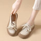 Plus size women's shoes 41 to 43 new autumn and winter spring wide and fat outer wear super soft special brand leather shoes 2024