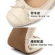 Soft leather one-foot-stick women's singles shoes spring and summer new beans shoes square root thick heel genuine leather mother's shoes autumn 41-43