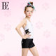 BE Fan De'an Little Black Cat/Meow Star Series 2025 New Children's Boxer One-piece Swimsuit Swimming