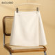 Suit short skirt for women in spring and summer 2025 new high-waisted a-line skirt, small slim beige skirt short