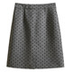 Gray skirt for women 2025 new summer tall slit polka dot short skirt high waist A-line skirt hip-covered mid-skirt
