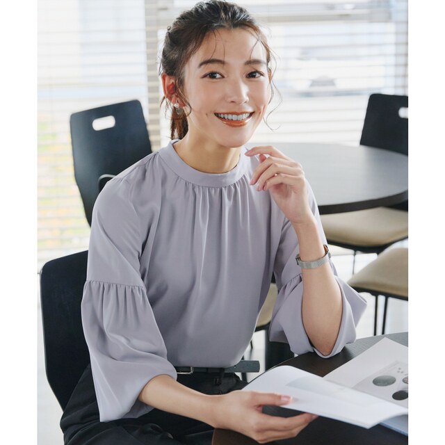 Tiaclasse washable puff sleeve design fashionable suitable for women's turtleneck shirt ONWARD