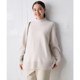 UNFILO simple temperament high-neck long loose knitted sweater for women Japanese light luxury autumn and winter
