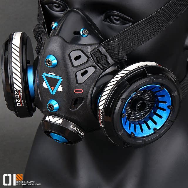 Cyberpunk mask battle 03 gas mask cos science fiction film and television prop machinery BadBoyStudio original
