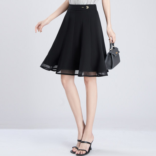 2025 summer mesh skirt A-line skirt high waist small short skirt pleated skirt large hem skirt skirt umbrella skirt
