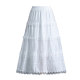 White lace spliced ​​skirt versatile elastic high waist slim A-line umbrella skirt cake skirt long skirt summer skirt