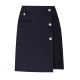 Women's 2025 Spring New High Waist Slim Black Asymmetrical A-line Skirt Short Skirt Fashion Hip Skirt