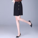 Women's 2025 Spring New High Waist Slim Black Asymmetrical A-line Skirt Short Skirt Fashion Hip Skirt