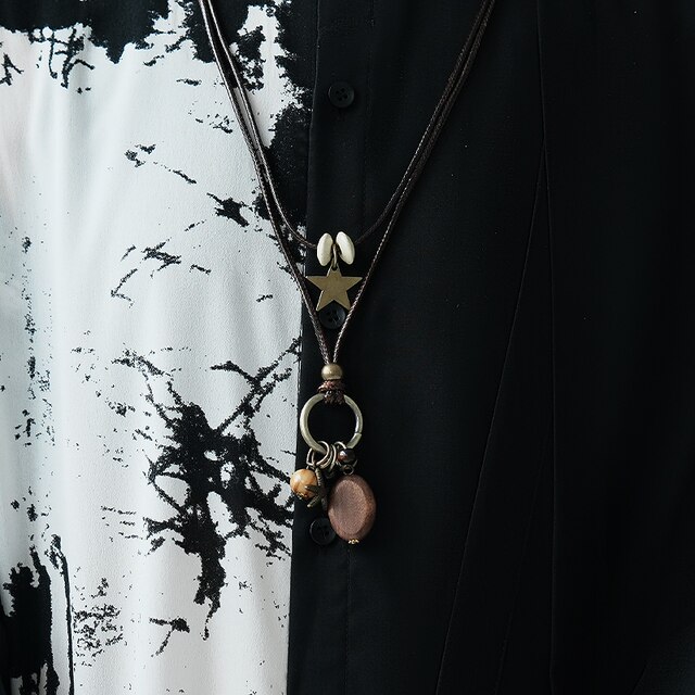 Erli handmade Jupiter original couple necklace retro sweater chain national style necklace pendant versatile national style