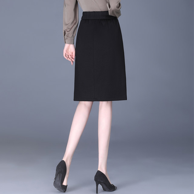 A-line suit skirt for women in spring and autumn 2025 new high-waisted hip skirt mid-length slim one-step skirt professional mid-skirt