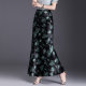Retro printed fishtail skirt for women for spring and summer 2025 new high-waisted slim and elegant hip-covered skirt
