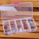 10 grid transparent plastic jewelry earrings storage box Portable hand jewelry box organic