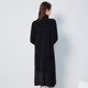 BNX Spring New Solid Color Turtle Neck Knitted Skirt Loose Dress Simple Long Sleeve Long Skirt Fashion Skirt Women's Clothing