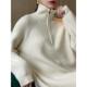 Autumn and winter half -high neckline thin dress female micro -fat size fat MM medium long loose and loose meat lazy wind knitted skirt