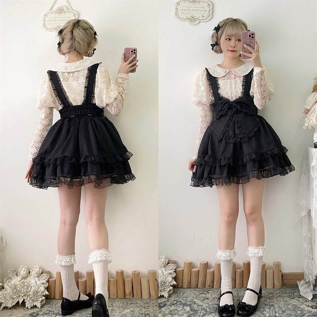 Labeau-Tao Lisi-Homemade Japanese Girls Sensing Puff Puff high-waisted A-line skirt Skill skirt
