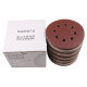5-inch 6-hole 8-hole red sand flocked self-adhesive sandpaper with holes dry sanding paper air grinder disc polishing sandpaper