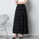 Super fairy skirt princess furry skirt temperament furry tassel A-line skirt skirt large size long skirt

