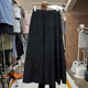 Forest sweet solid color spliced ​​and pleated A-line skirt for women 2025 spring new mid-length fluffy cake skirt