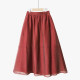 Spring solid color simple and versatile Organ yarn thin sweet pleated high waist pocket mesh mid-length slim skirt